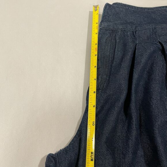 ~~ANTHROPOLOGIE Pilcro Porto 31 Pleated High Rise Tapered Jeans Dark Blue Pocket - Picture 7 of 16